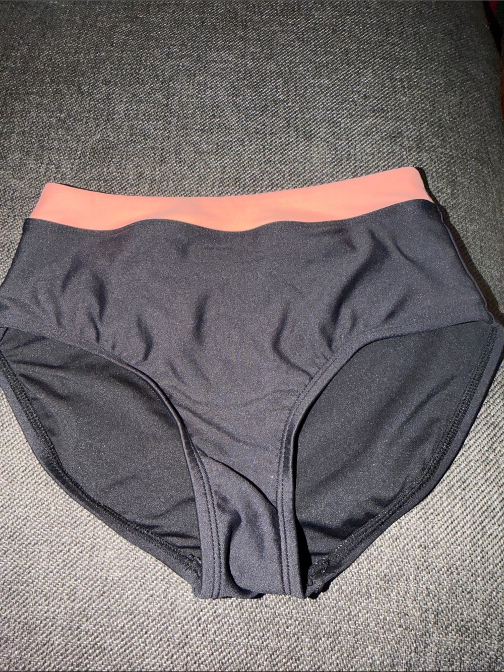 Girls' High-Waist Briefs with Coral Waistband